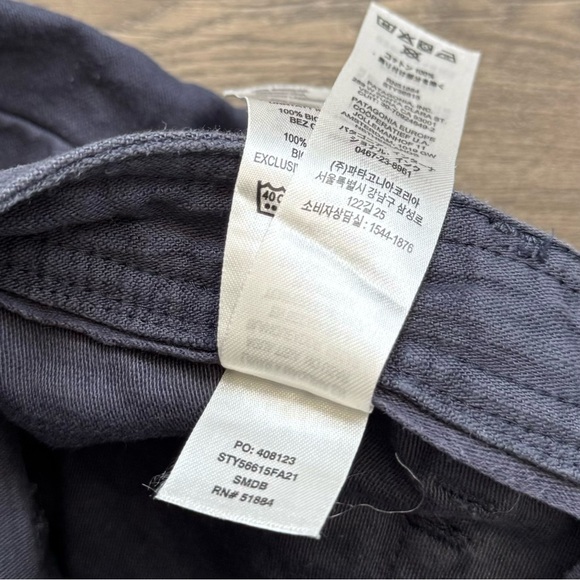 Patagonia Organic Cotton Navy Blue Hiking Wide Leg Casual Pants size 8 Women - Picture 7 of 16